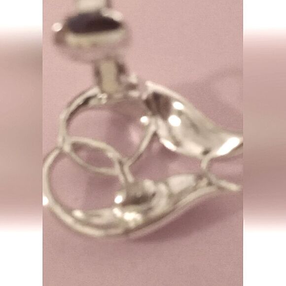 Vintage Coro Silvertone Heart Shaped Side Lobe Clip On Earrings - Picture 4 of 4